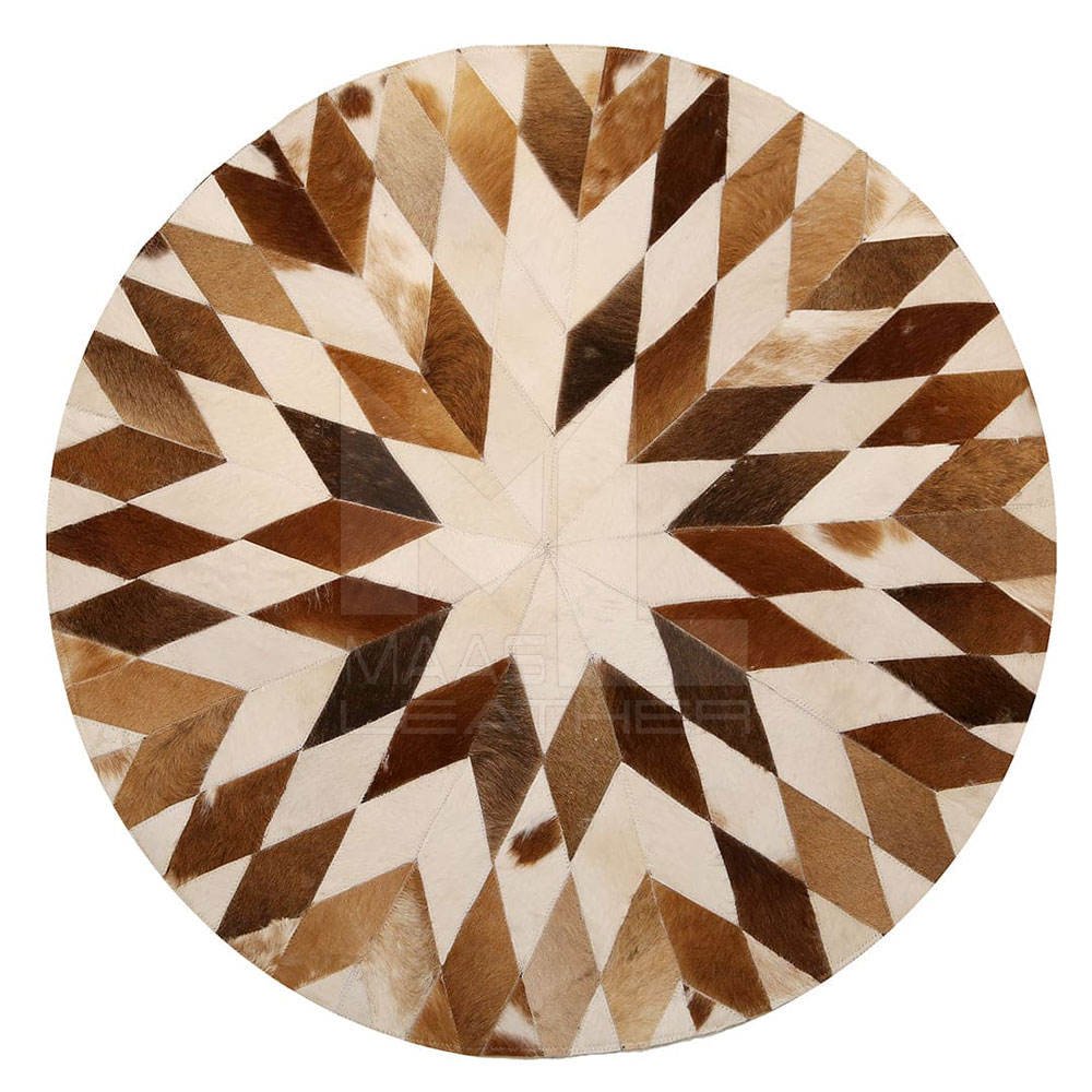 Premium Quality Cheap Price Cowhide Leather Carpet Custom Size Different Color Leather Cowhide Carpet